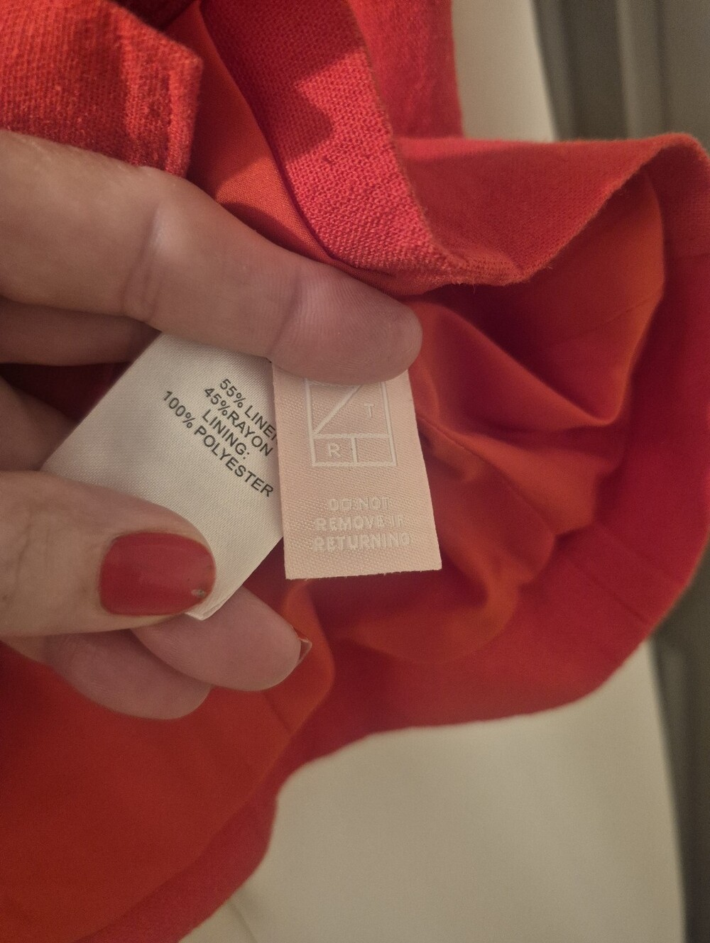 Toccin | Red Button-Front Collar Top - Picture 5 of 7